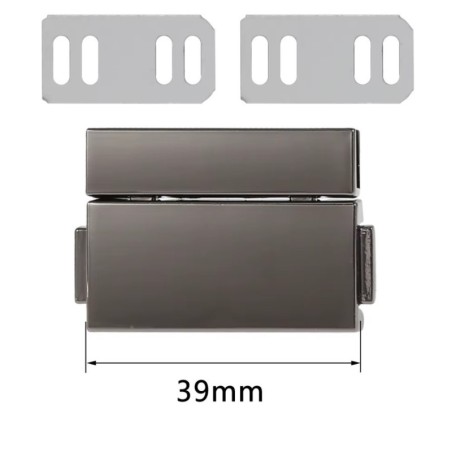 Zapięcie do torebki torby metalowe, prostokątne, eleganckie.