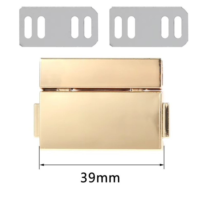 Zapięcie do torebki torby metalowe, prostokątne, eleganckie.