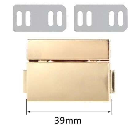 Zapięcie do torebki torby metalowe, prostokątne, eleganckie.