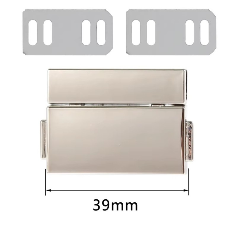 Zapięcie do torebki torby metalowe, prostokątne, eleganckie.